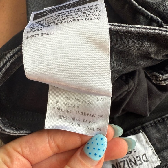 Levi's Denizen High Rise Skinny Black Charcoal Wash Skinny High RiseJeans - Picture 11 of 12